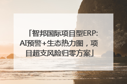 智邦国际项目型ERP:AI预警+生态热力图，项目超支风险归零方案